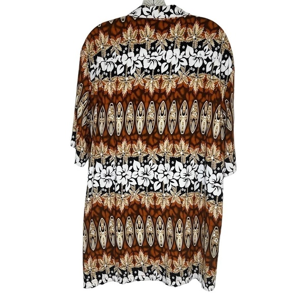 ALOHA HUT HAWAII Short Sleeve Button Down Floral Surfboard Men's Shirt Size XL - Picture 9 of 12